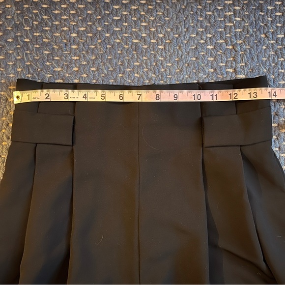 COS Black Drapey Paper Bag Wide Leg Cropped Trouser Pant | Size 36 - Picture 13 of 14